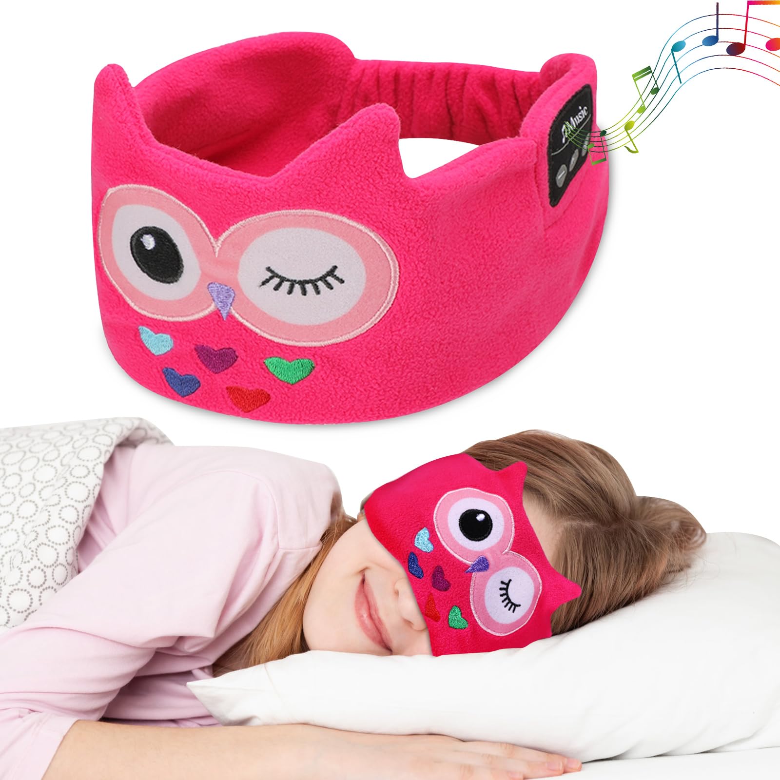 Bluetooth Kids Headband Pink