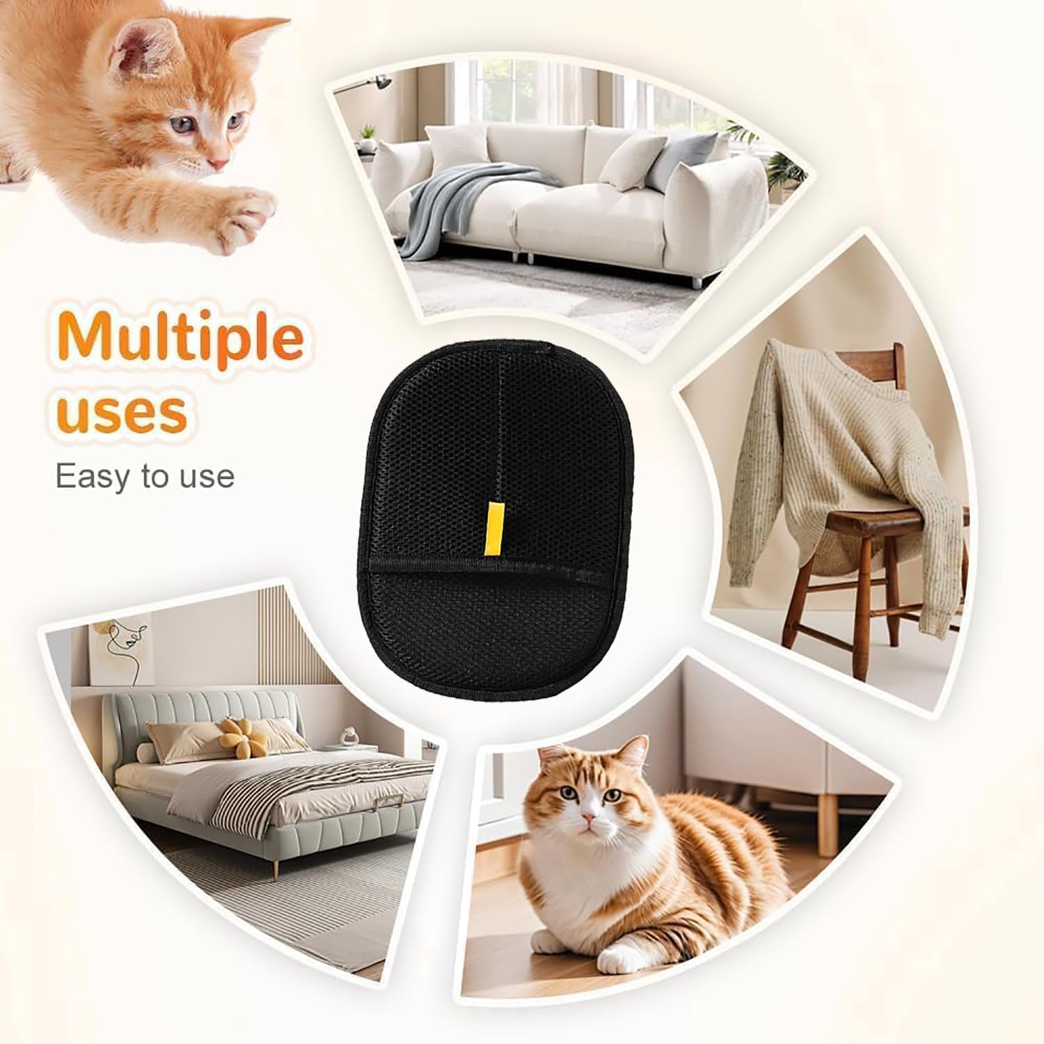 Pet Grooming Cat Hair Removal Glove