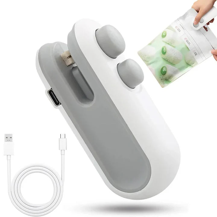 Mini Bag Sealer Rechargeable For Plastic Bags
