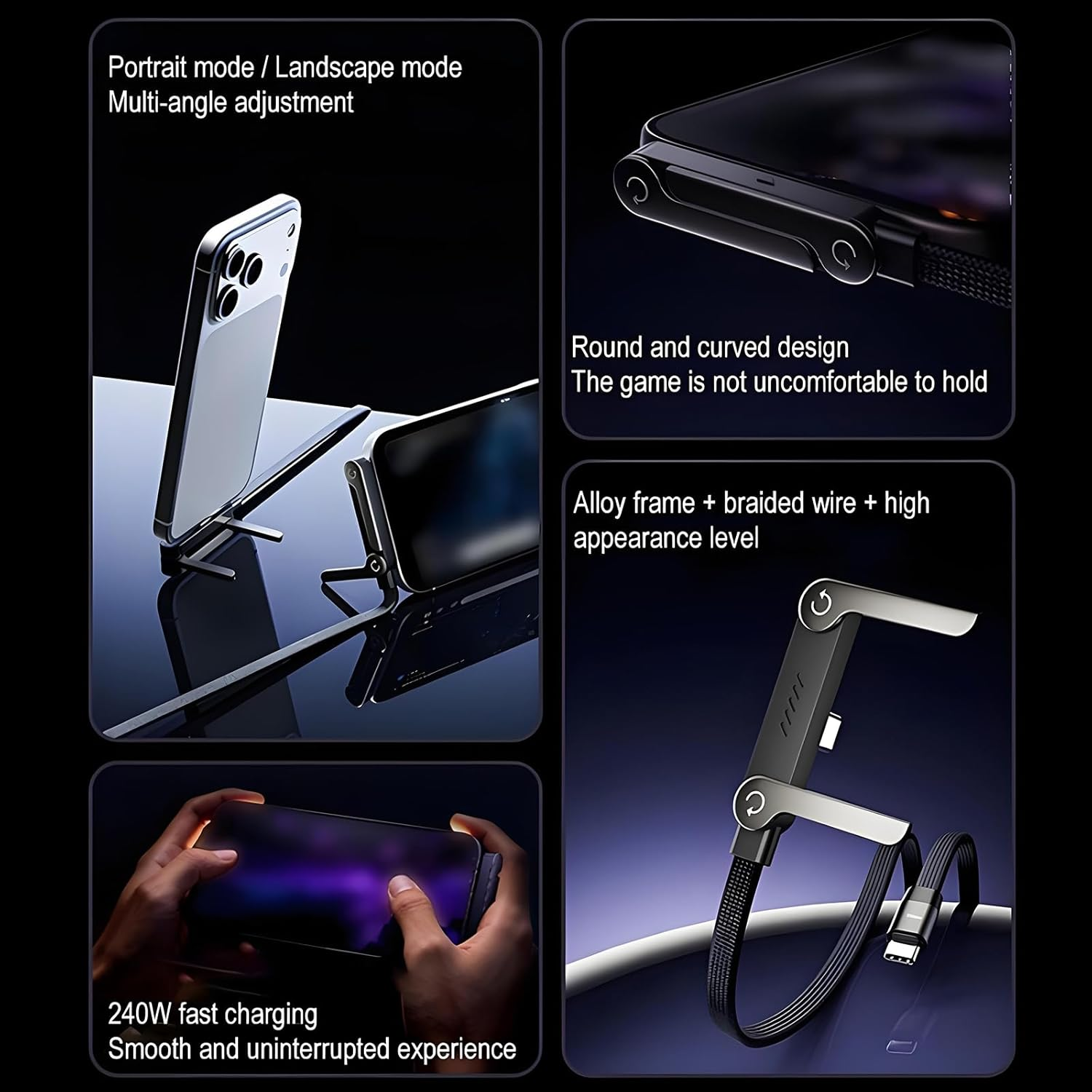 Foldable Charging Cable 2-in-1