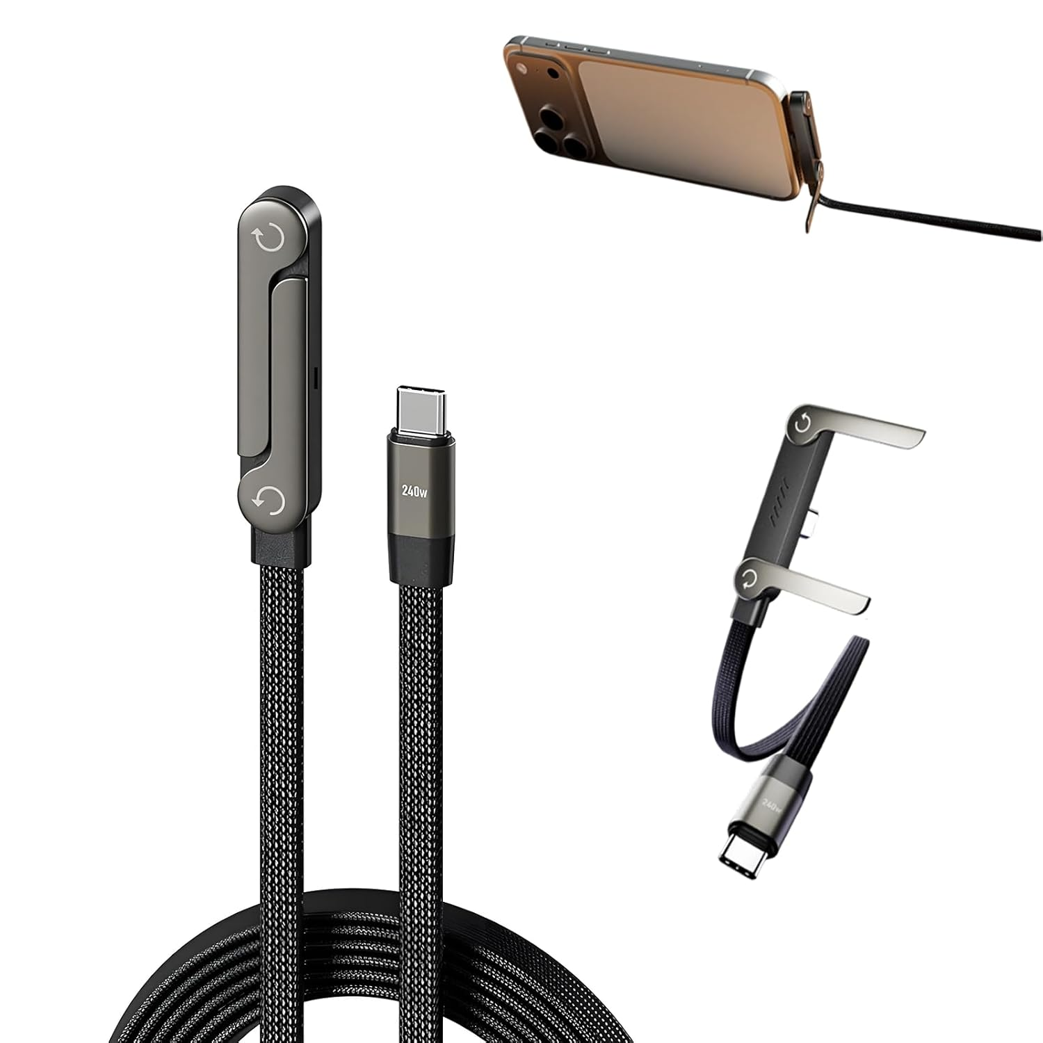 Foldable Charging Cable 2-in-1