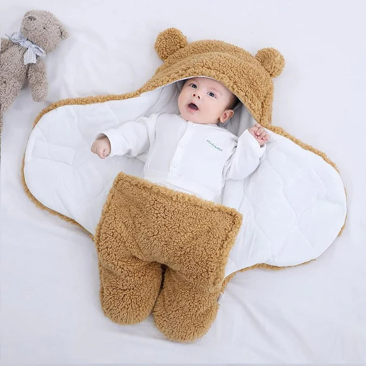 Baby Blanket with Hood – Cozy &amp; Adjustable Swaddle for 0-6 Months