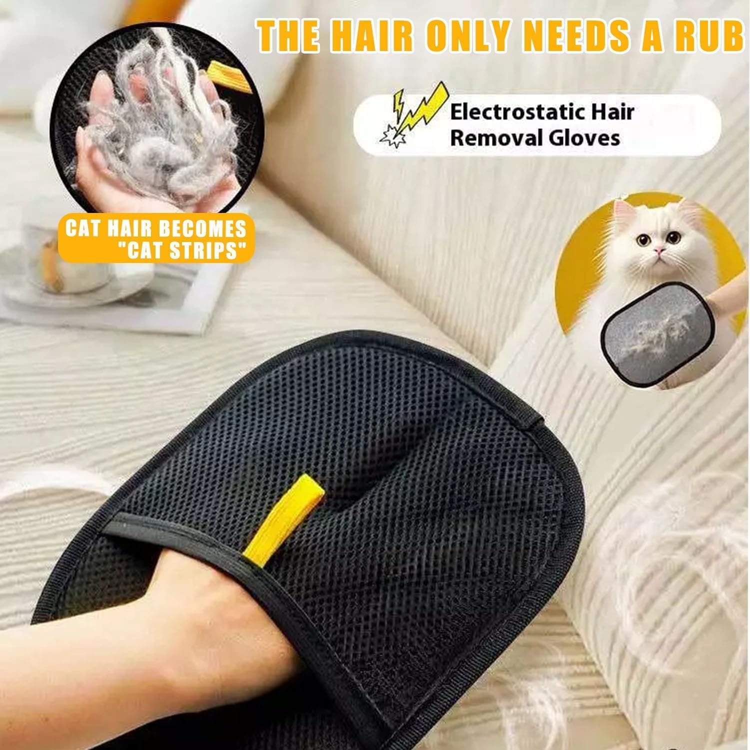 Pet Grooming Cat Hair Removal Glove