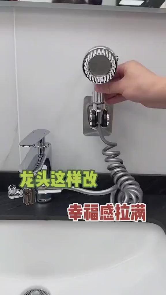 Hand shower sink hose sprayer with massage brush