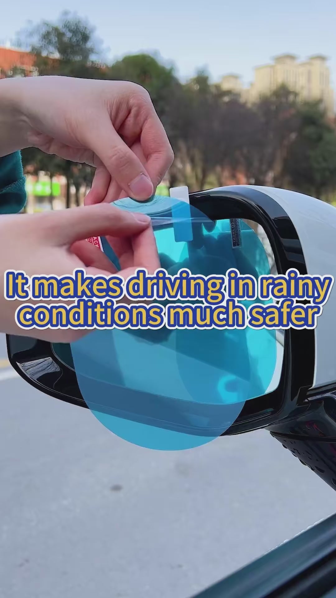 Waterproof Anti Fog Film Rain Proof Car Mirror for All Vehicles - Set of 2