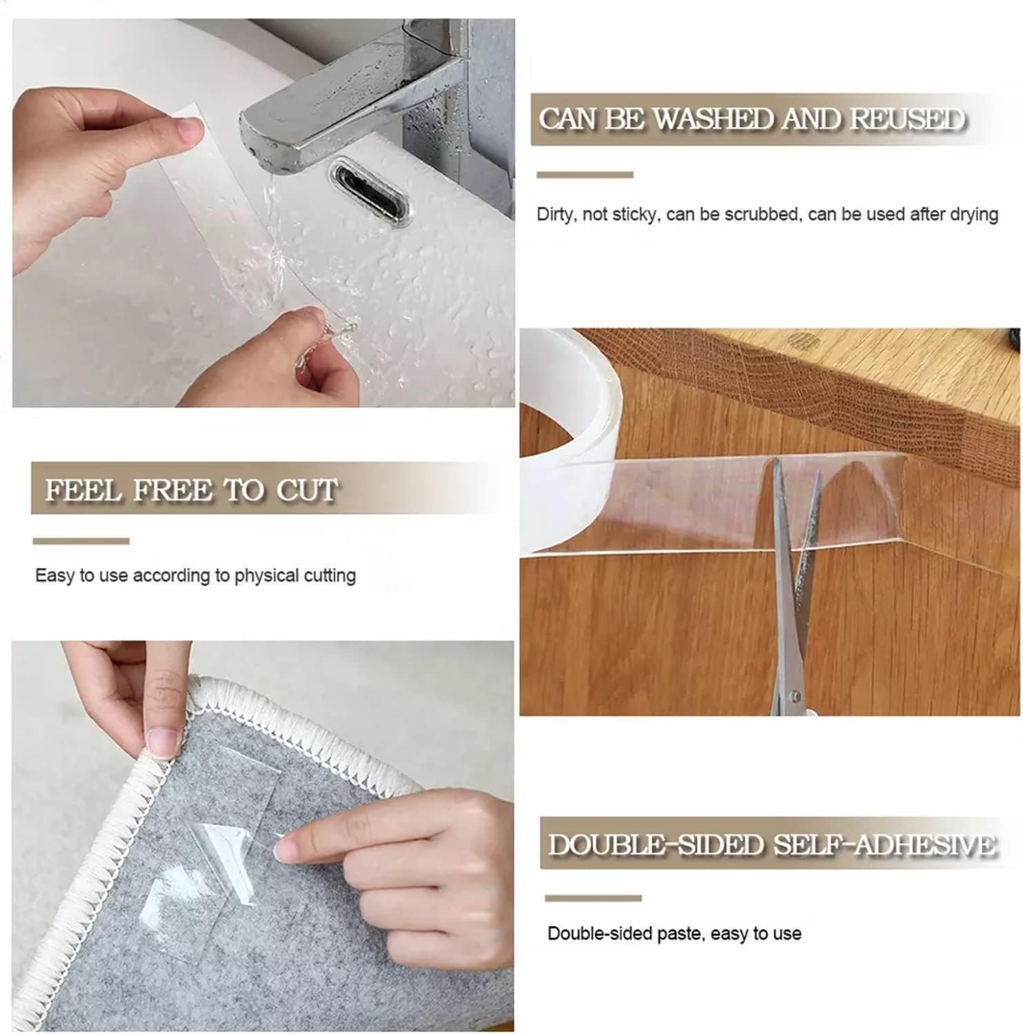 Transparent 2-sided tape